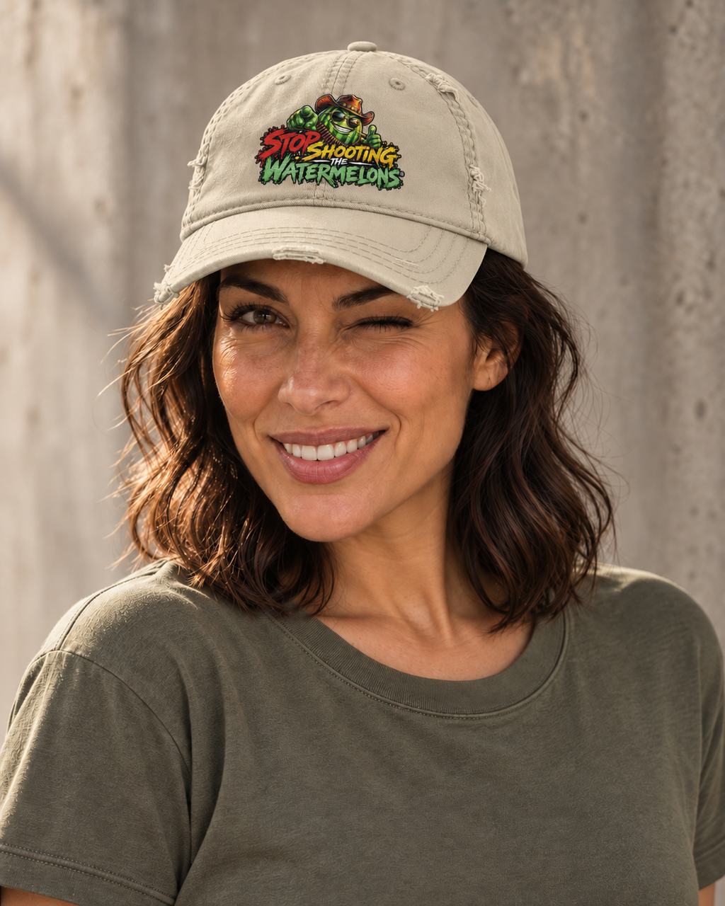 Pick Another Target - Distressed Cap