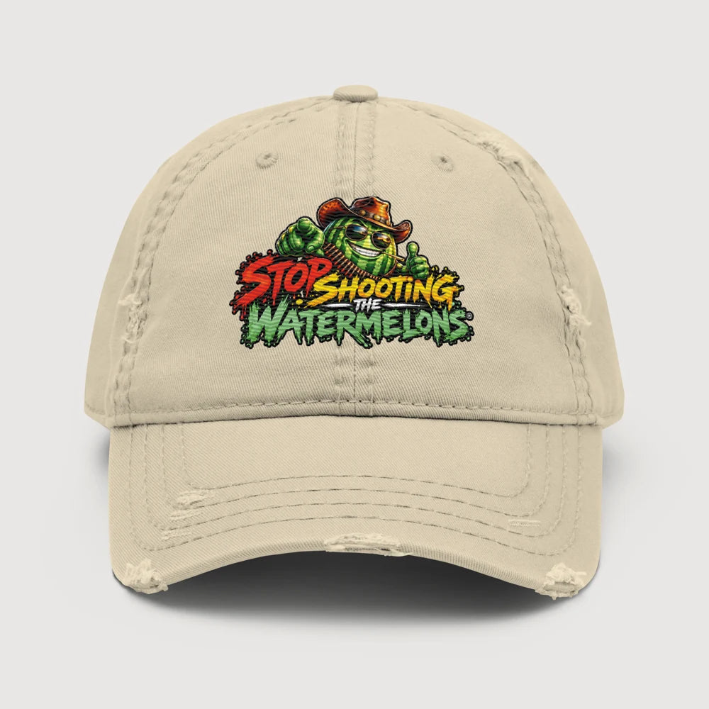 SSTW Distressed Cap with a worn-in finish
